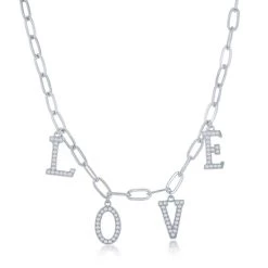 Simona women Sterling Silver CZ 'LOVE' Paperclip Necklace -Simona shop 04bfad0ecd9245138c07c47bc2be4693 11da7c1b be43 41e3 84ab d0a3ce35f6d1 1080x