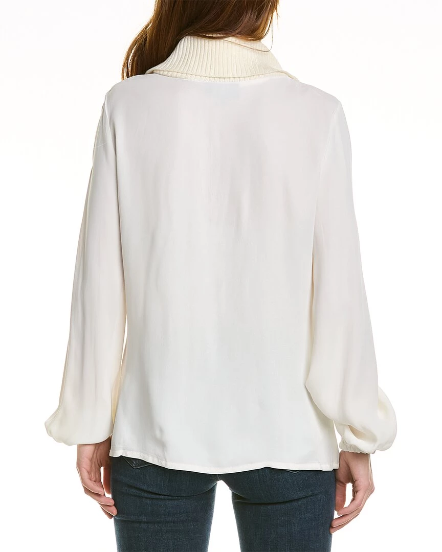 women Donna Karan Wool Collar Blouse 4 women Donna Karan Wool Collar Blouse - Image 2