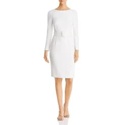 Donna Karan Womens Knit Knee-Length Wear to Work Dress