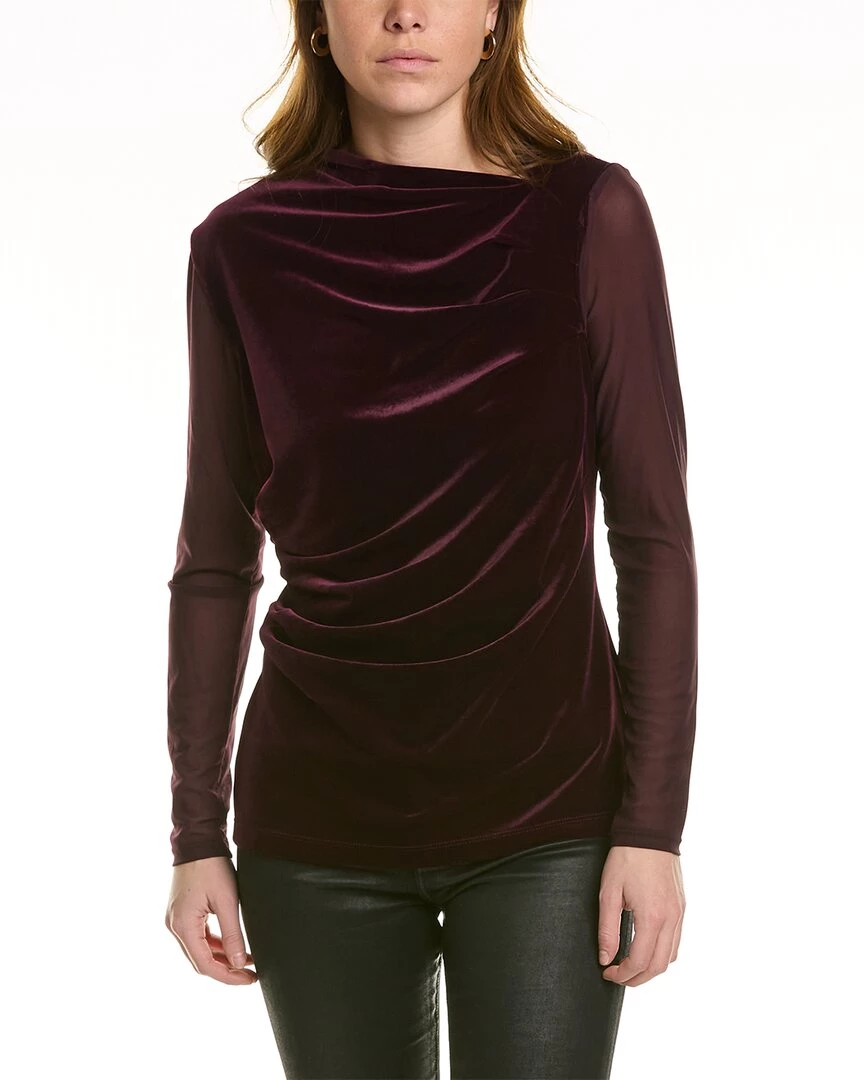 women Donna Karan Asymmetric Velvet Top 3 women Donna Karan Asymmetric Velvet Top