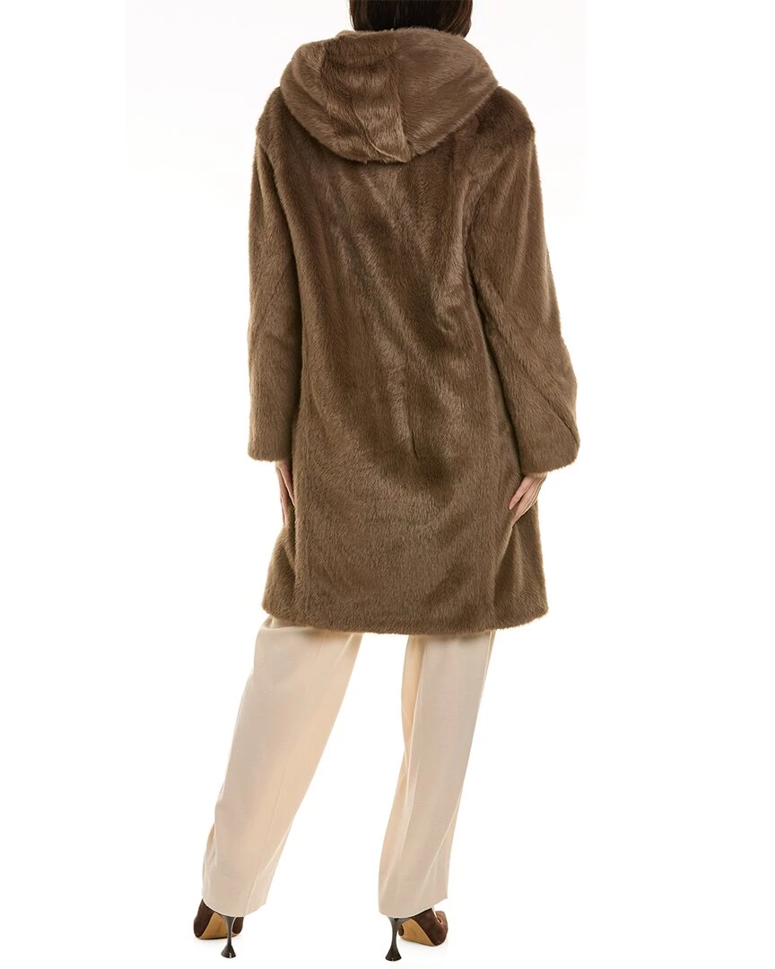 women Donna Karan Hooded Plush Coat 4 women Donna Karan Hooded Plush Coat - Image 2