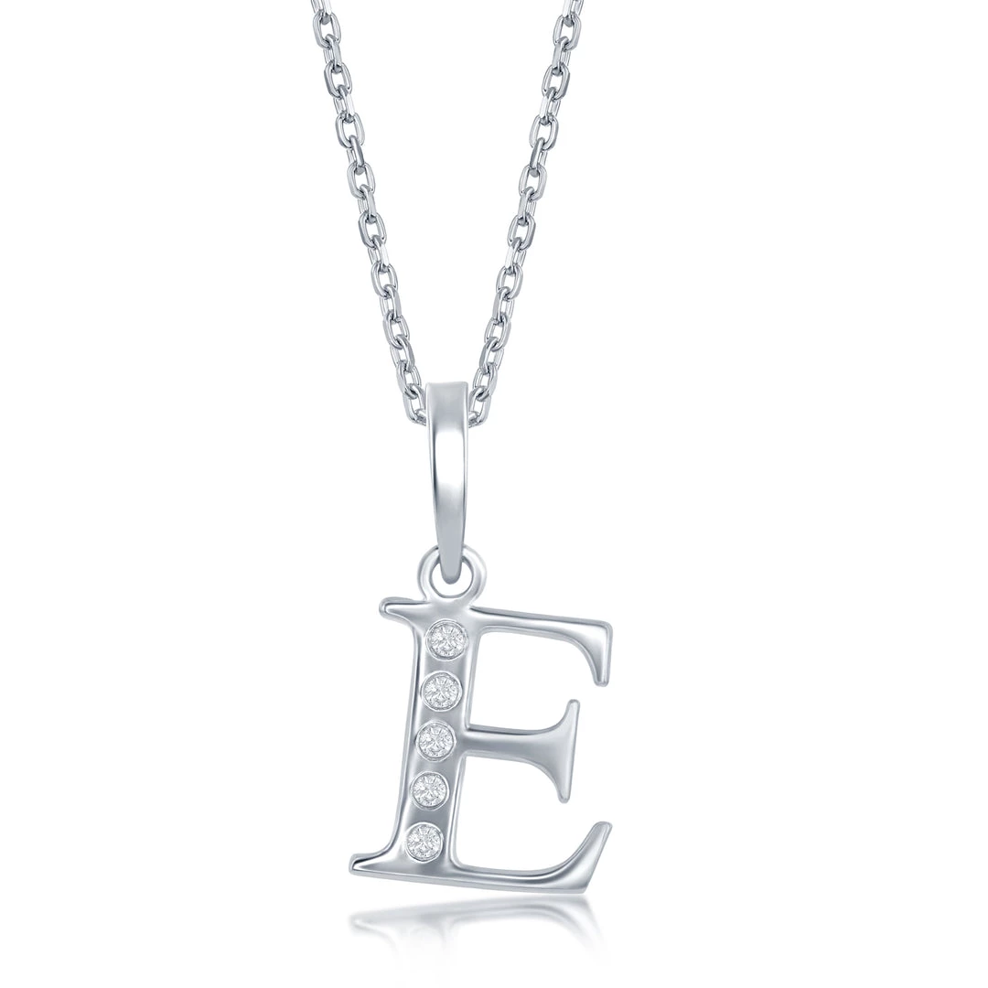 Simona women Sterling Silver 0.03cttw Diamond 'H' Initial Pendant w/Chain 20 Simona women Sterling Silver 0.03cttw Diamond 'H' Initial Pendant w/Chain - Image 18