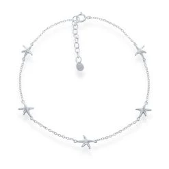 Simona women Sterling Silver Starfish Anklet