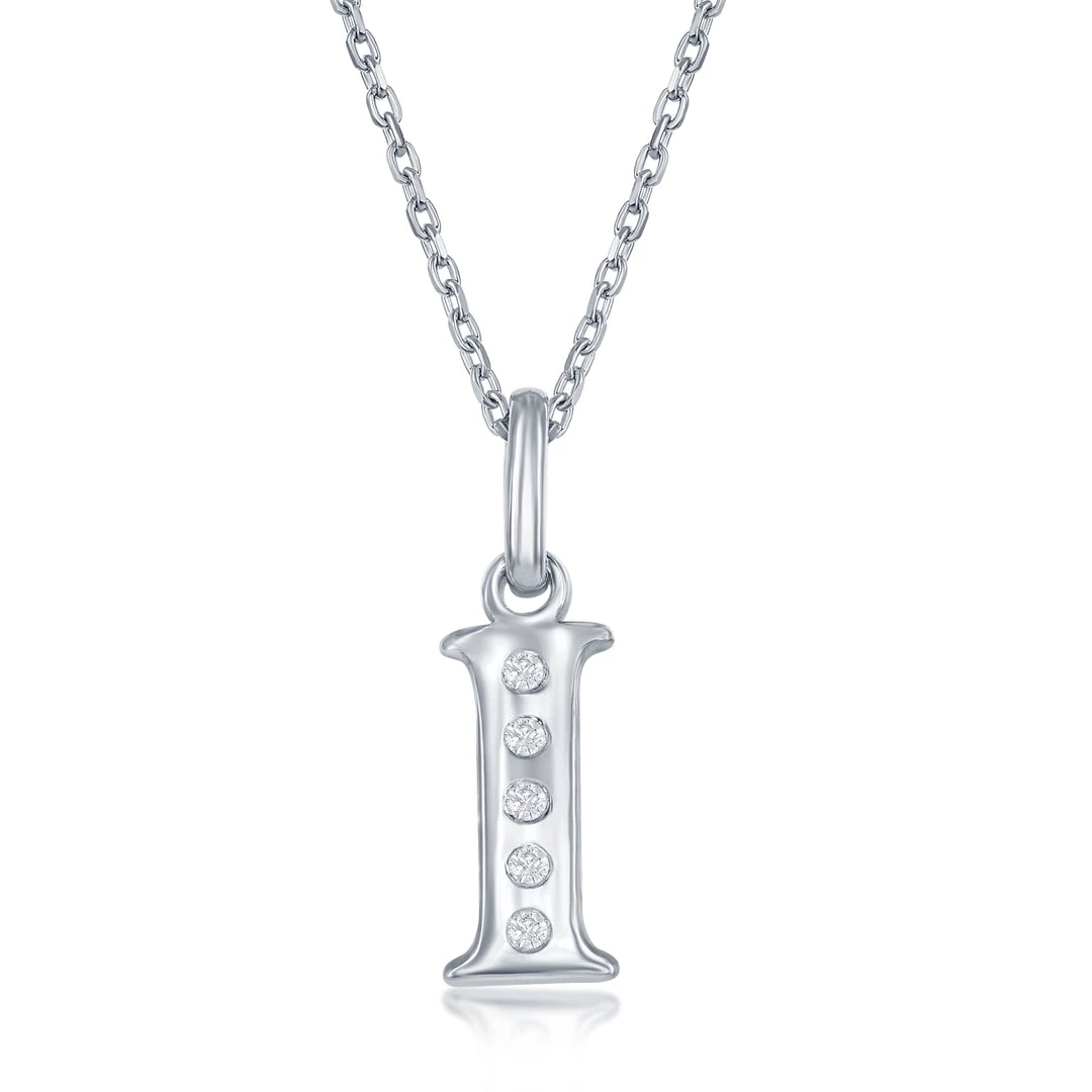 Simona women Sterling Silver 0.03cttw Diamond 'H' Initial Pendant w/Chain 12 Simona women Sterling Silver 0.03cttw Diamond 'H' Initial Pendant w/Chain - Image 10