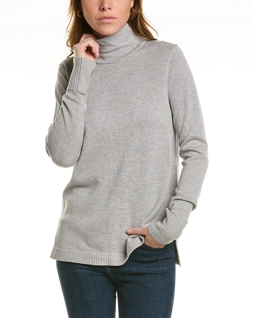 women Donna Karan Turtleneck Silk & Wool-Blend Sweater 3 women Donna Karan Turtleneck Silk & Wool-Blend Sweater