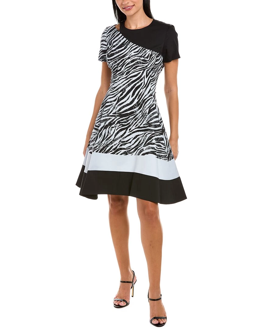 women Donna Karan Colorblocked A-Line Dress 3 women Donna Karan Colorblocked A-Line Dress