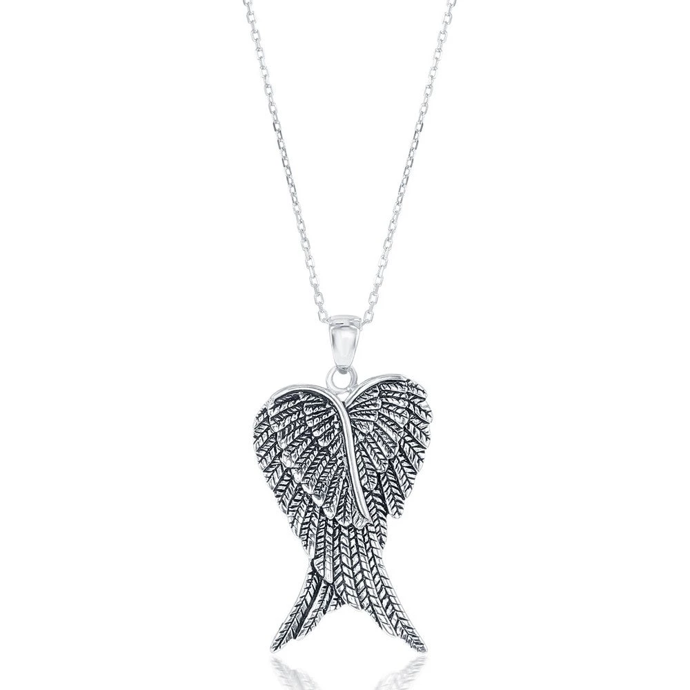 Simona women Sterling Silver Pair of Angel Wings Pendant 3 Simona women Sterling Silver Pair of Angel Wings Pendant