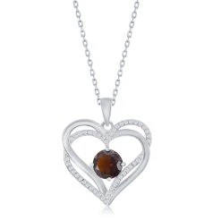 Simona women Sterling Silver Double Heart CZ Pendant w/Chain 18 Simona women Sterling Silver Double Heart CZ Pendant w/Chain -Simona shop 325d6629fe3142378dad7a0a2b78695f 1080x
