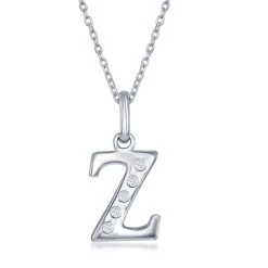 Simona women Sterling Silver 0.03cttw Diamond 'H' Initial Pendant w/Chain 54 Simona women Sterling Silver 0.03cttw Diamond 'H' Initial Pendant w/Chain -Simona shop 33d0dccc607349cfa7474f841e2ad870 1080x