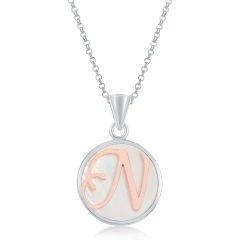 Simona women Sterling Silver MOP Pendant, Rose Gold Script Initial W/Chain 35 Simona women Sterling Silver MOP Pendant, Rose Gold Script Initial W/Chain -Simona shop 3f9e0288ce764fa48d70d9e171e91d43 471791ec 992b 4488 9feb 35fcd47e83ce 1080x