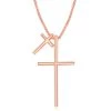 Simona women Sterling Silver Double Cross Necklace - Rose Gold Plated 1 Simona women Sterling Silver Double Cross Necklace - Rose Gold Plated -Simona shop 41a57862a4974003b531b7bde1a68b28 1080x