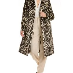 women Donna Karan Zebra Print Coat