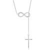 Simona women Sterling Silver Center Infinity with Hanging Chain and Cross Necklace -Simona shop 58f49f379da34d48902b7cac8e159bd5 1080x