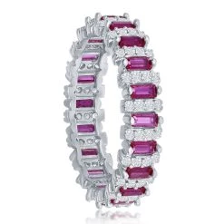 Simona women Sterling Silver Round & Baguette Eternity Band Ring - Simulated Ruby 6 Simona women Sterling Silver Round & Baguette Eternity Band Ring - Simulated Ruby -Simona shop 60d0c55e5fc6445f9884ae0b2fa60d0f 1080x