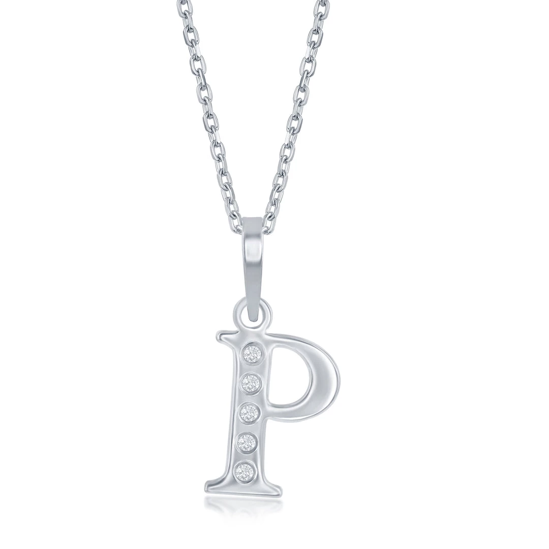 Simona women Sterling Silver 0.03cttw Diamond 'H' Initial Pendant w/Chain 8 Simona women Sterling Silver 0.03cttw Diamond 'H' Initial Pendant w/Chain - Image 6