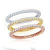 Simona women Sterling Silver Tri-Color Prong Clear CZ 1.5mm Eternity Triple Band Ring -Simona shop 62e585a925454692819c1371a397c32a b3696d1a 1c97 4b26 a66d d94f9bfd2e68 1080x