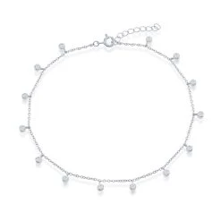 Simona women Sterling Silver Bezel-Set CZ Charms Anklet - Gold Plated -Simona shop 67d7931050704275820ca3ce7688db10 1080x