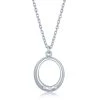Simona women Sterling Silver 0.03cttw Diamond Open Oval Necklace 1 Simona women Sterling Silver 0.03cttw Diamond Open Oval Necklace -Simona shop 6a4af9cd1e0040dcb1e9f931723beaf3 1080x