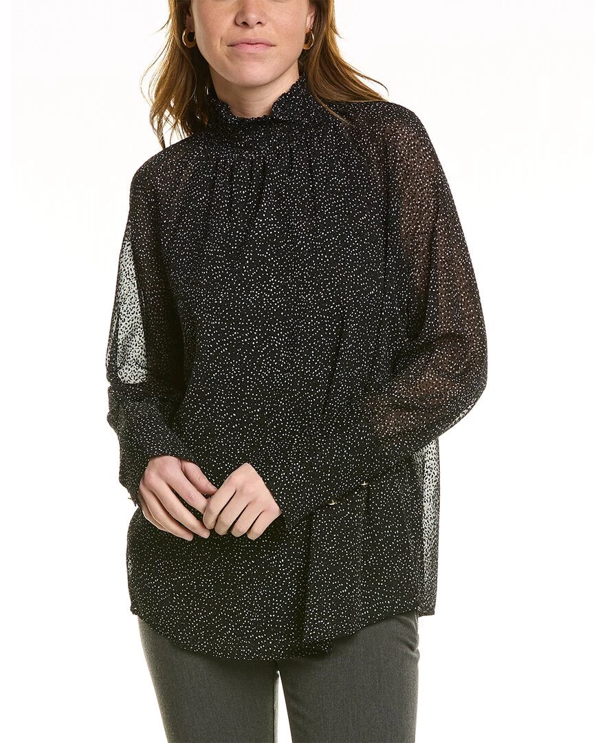 women Donna Karan Smocked Neck Top 3 women Donna Karan Smocked Neck Top