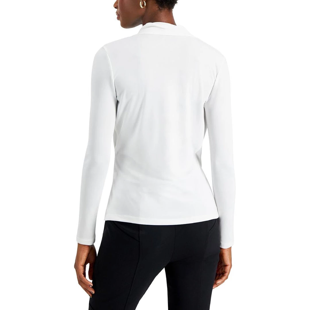 Donna Karan Womens Wrap-Front V-Neck Blouse 4 Donna Karan Womens Wrap-Front V-Neck Blouse - Image 2