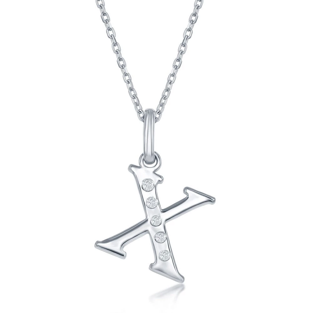Simona women Sterling Silver 0.03cttw Diamond 'H' Initial Pendant w/Chain 21 Simona women Sterling Silver 0.03cttw Diamond 'H' Initial Pendant w/Chain - Image 19