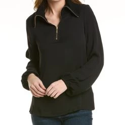 women Donna Karan Wool Collar Blouse