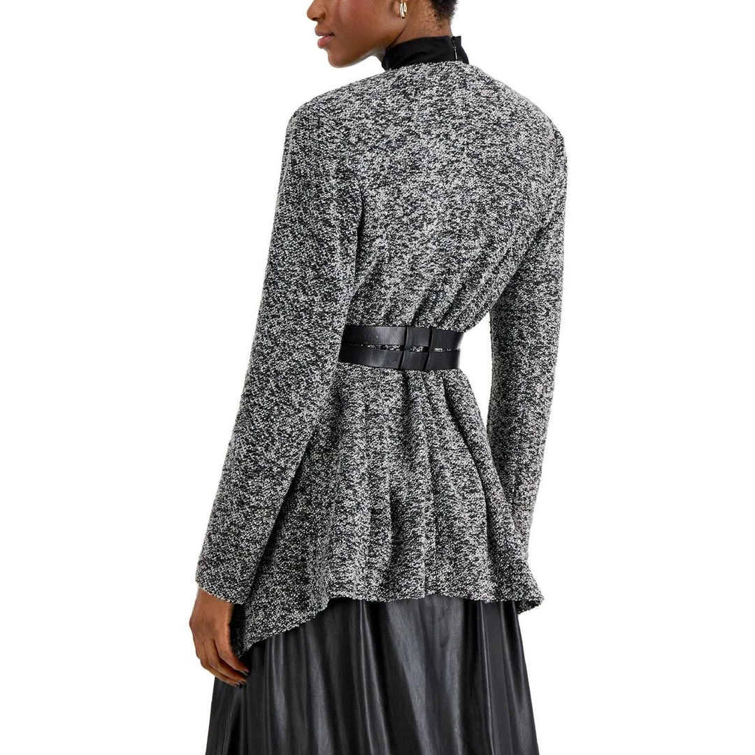 Donna Karan Womens Tweed Flared Open-Front Blazer 4 Donna Karan Womens Tweed Flared Open-Front Blazer - Image 2