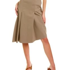 women Donna Karan Pleated A-Line Skirt