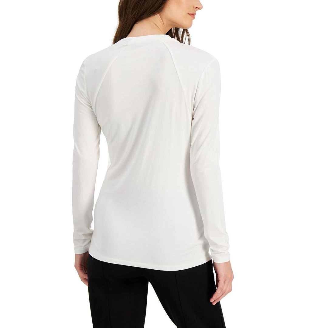 Donna Karan Womens Dressy Drape-Front Pullover Top 4 Donna Karan Womens Dressy Drape-Front Pullover Top - Image 2