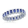Simona women Sterling Silver Round & Baguette Eternity Band Ring - Simulated Sapphire - Size 9 -Simona shop a3e87da56f034c459d27234979b00035 1080x