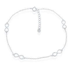 Simona women Sterling Silver Infinity Anklet