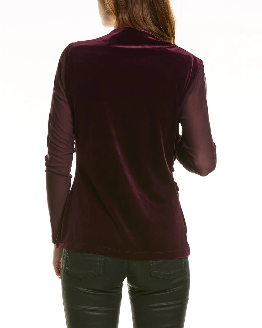 women Donna Karan Asymmetric Velvet Top 4 women Donna Karan Asymmetric Velvet Top - Image 2