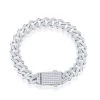 Simona men Sterling Silver 9mm Monaco Bracelet w/Micro Pave CZ Lock -Simona shop b8f16953170f49c5a78c0b301bcc4eea 1080x