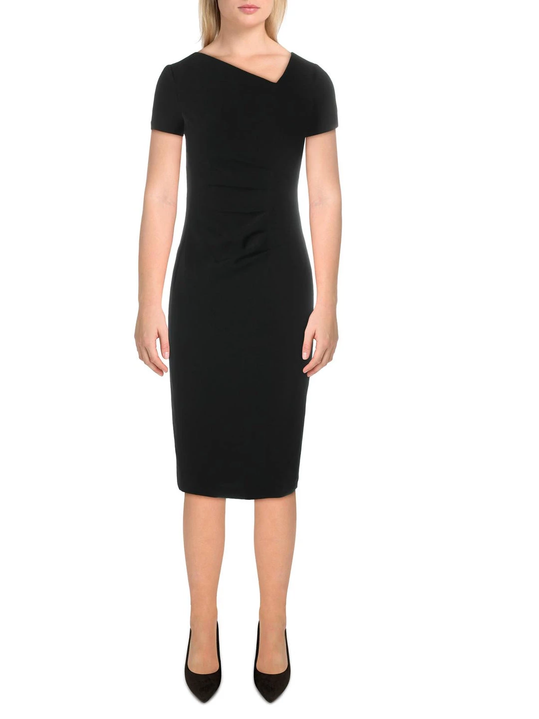 Donna Karan Womens Knit Pleated Cocktail Dress 3 Donna Karan Womens Knit Pleated Cocktail Dress