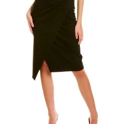 Simona shop 17 women Donna Karan Faux Wrap Midi Skirt