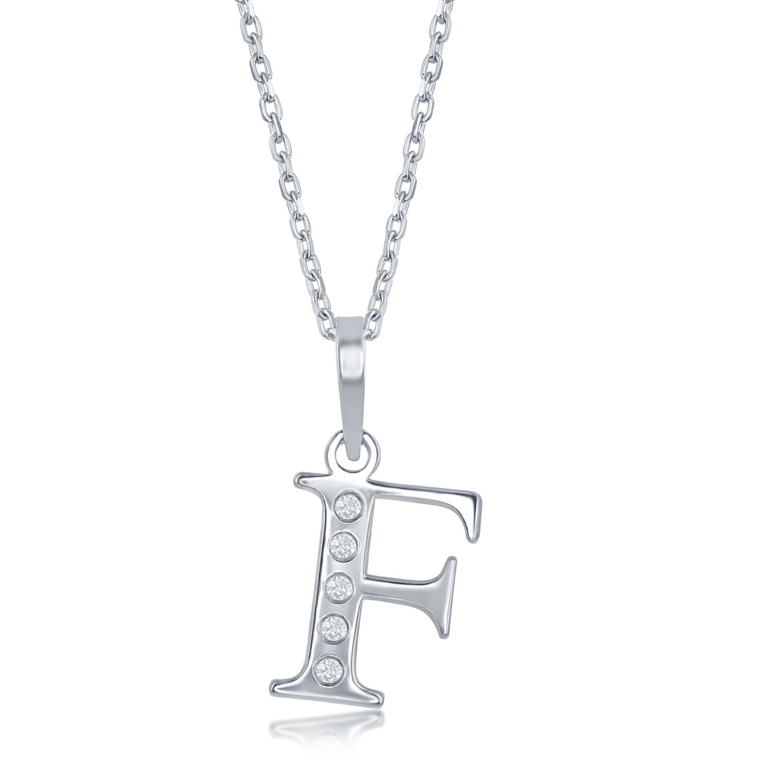 Simona women Sterling Silver 0.03cttw Diamond 'H' Initial Pendant w/Chain 6 Simona women Sterling Silver 0.03cttw Diamond 'H' Initial Pendant w/Chain - Image 4