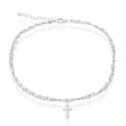 Simona women Sterling Silver Double Strand Mirror Chain w/ Cross Charm Anklet - Gold Plated 7 Simona women Sterling Silver Double Strand Mirror Chain w/ Cross Charm Anklet - Gold Plated -Simona shop c9644d2fadeb4abd82ce5e9986fe45c7 1080x