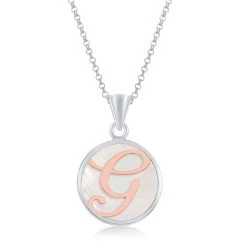 Simona women Sterling Silver MOP Pendant, Rose Gold Script Initial W/Chain 37 Simona women Sterling Silver MOP Pendant, Rose Gold Script Initial W/Chain -Simona shop d22f5d5ab529465f9989cd13b678fdf1 4133bfe6 8605 4a2d 8bb7 9495df544d53 1080x