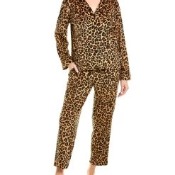 women Donna Karan Sleepwear 2pc Plush Pajama Set