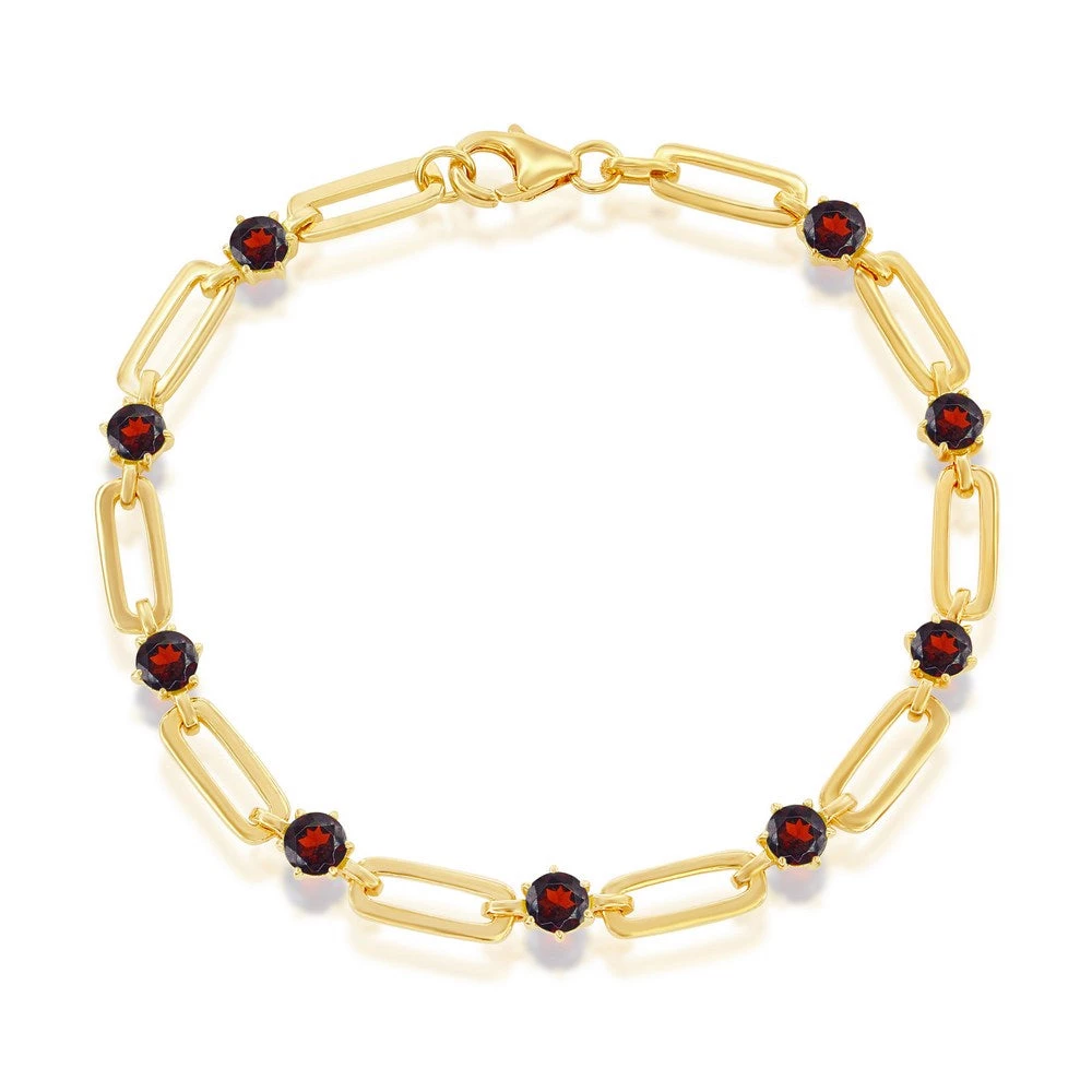 Simona women Sterling Silver 5mm Round Paperclip Bracelet 3 Simona women Sterling Silver 5mm Round Paperclip Bracelet