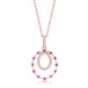Simona women Sterling Silver Rose Double Circle, Ruby CZ Pendant - Rose Gold Plated -Simona shop e80f6641087f46b0a81f4fe058d22ddf 1080x