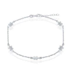 Simona women Sterling Silver Turtles Anklet