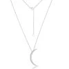 Simona women Sterling Silver Thin Crescent Moon Necklace -Simona shop f118523b06444cef83d47fdcaf59e354 1080x