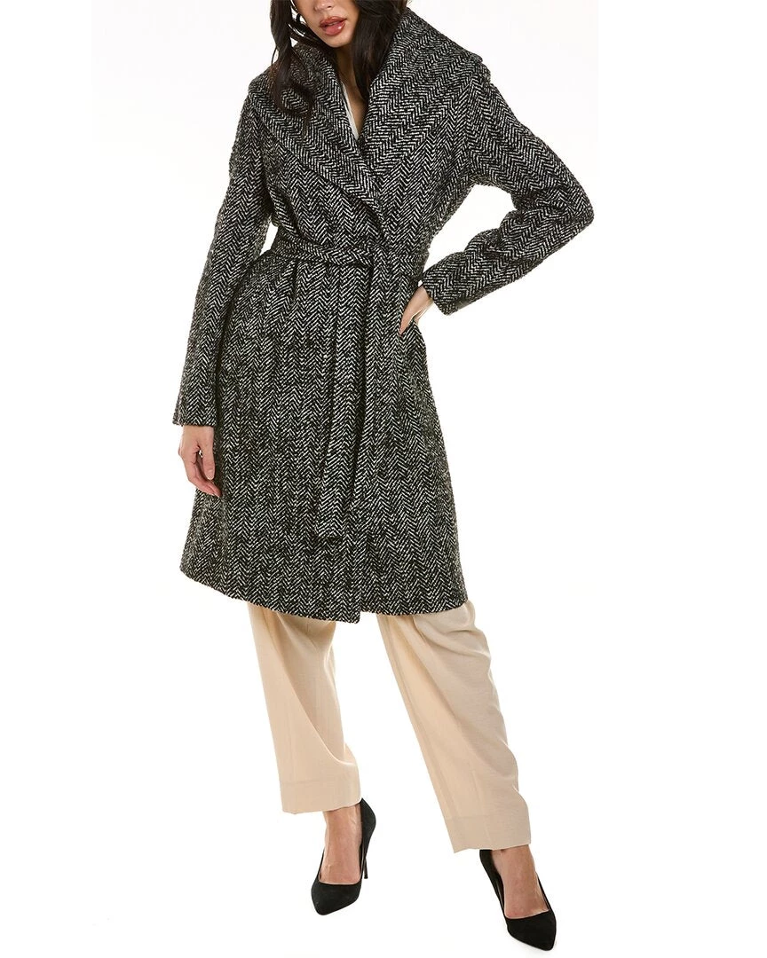 women Donna Karan Tweed Wool-Blend Trench Coat 5 women Donna Karan Tweed Wool-Blend Trench Coat - Image 3