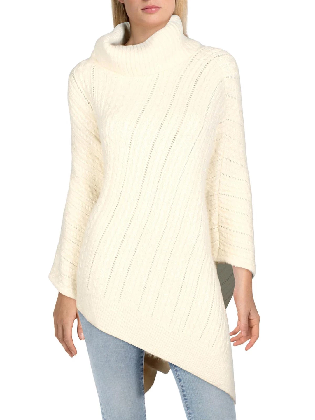 Donna Karan Womens Wool Cable Knit Turtleneck Sweater 3 Donna Karan Womens Wool Cable Knit Turtleneck Sweater
