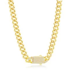 Simona men Sterling Silver 9mm Monaco Chain w/Micro Pave CZ Lock - Gold Plated 8 Simona men Sterling Silver 9mm Monaco Chain w/Micro Pave CZ Lock - Gold Plated -Simona shop fb83b6acac254785b3e649406ab7511c 188fa5c6 ec25 4b59 ab46 79c04a96193e 1080x